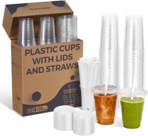 100 Pack 12 oz Disposable Coffee Cu...