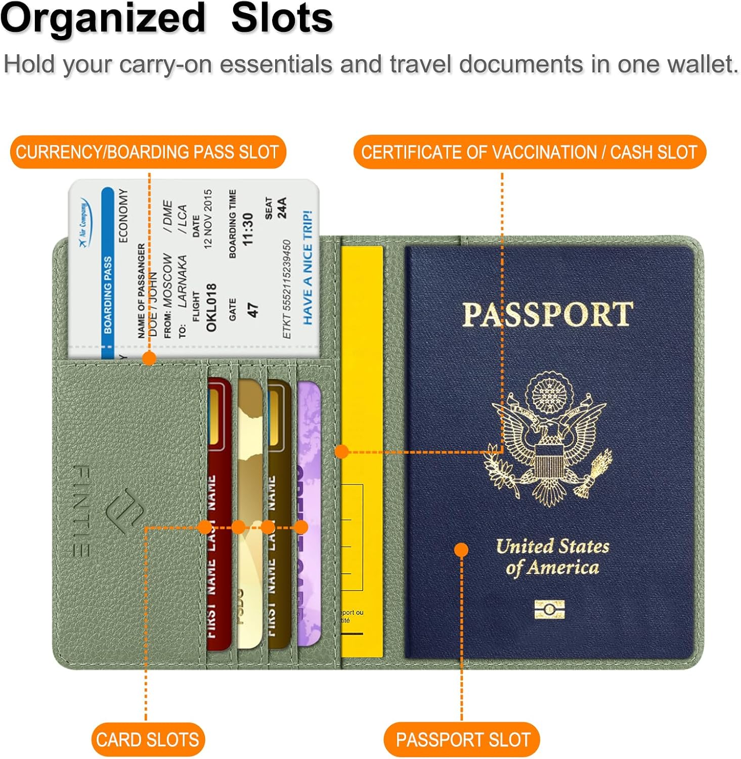 FINTIE Passport Holder, Slim Travel Wallet RFID Blocking Card Case Cover Passport Cover Protector Essentials with Credit Card Slots for Women/Men | Slim - Image 3