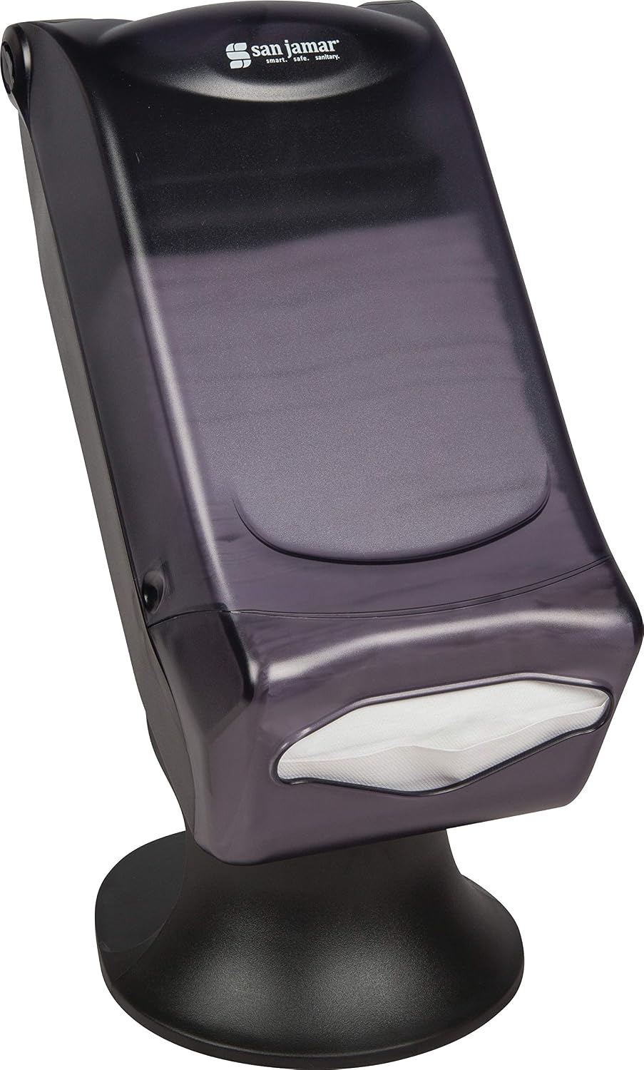 San Jamar Venue Napkin Dispenser – Restaurant Napkin Dispenser Fullfold Control Stand, 450 Capacity, 9D x 21.5W x 8.5H for Kitchens, Catering Service, ABS, Black Pearl
