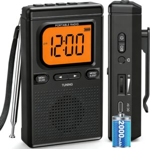 2000mAh Rechargeable AM FM Radio wi...