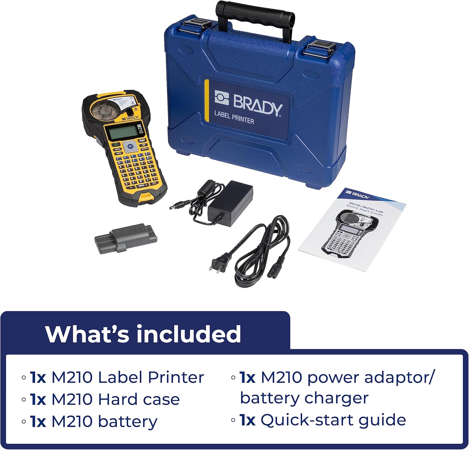 Brady M210 Portable Label Printer Kit (M210-KIT), Yellow/Black - Image 4