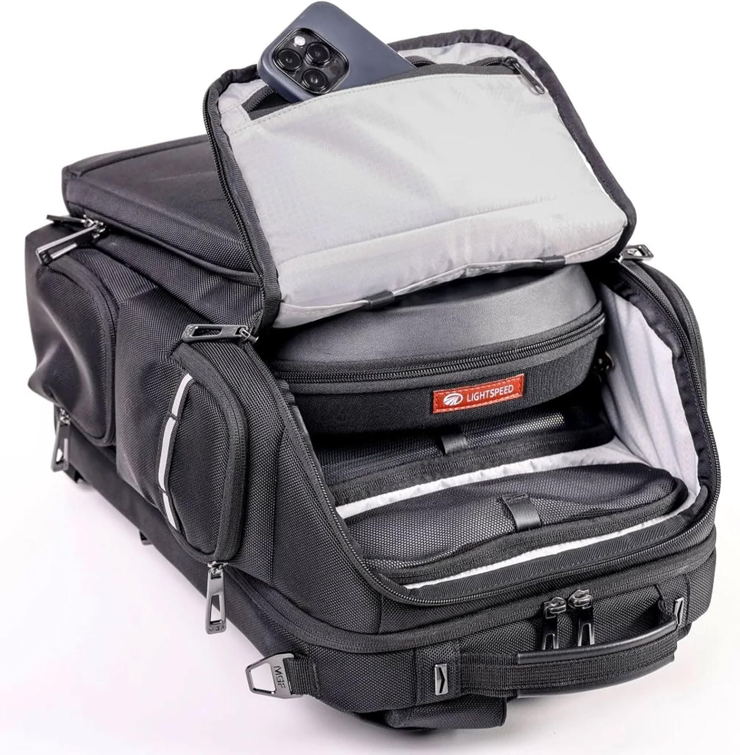 PLC Pro Flight and Travel Bag - Water Resistant & Rugged Backpack Designed to Store Wallet, Passport, iPad or Laptop, and Other Essentials - Image 7