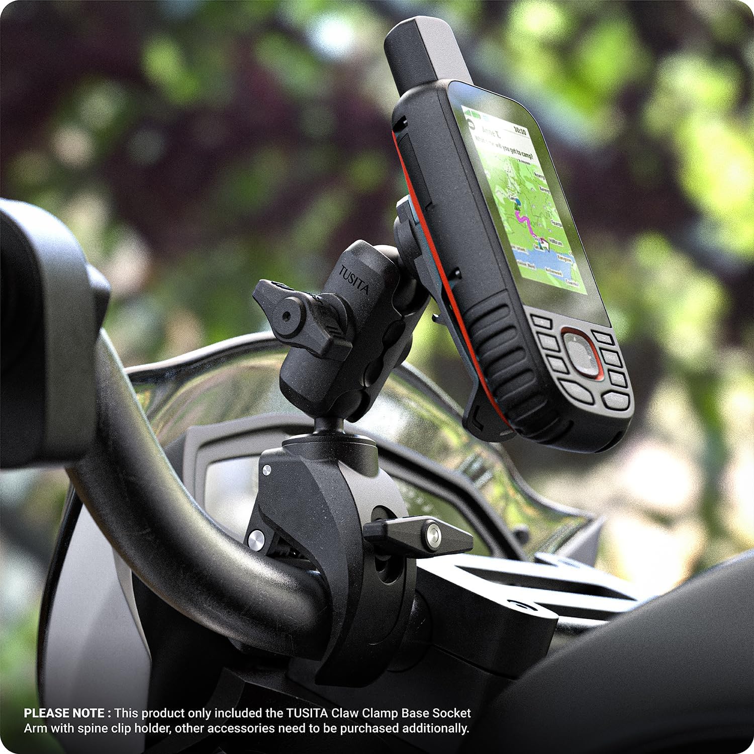 TUSITA Motorcycle ATV/UTV Mount Compatible with Garmin Handheld GPS - Claw Clamp Base - Image 5
