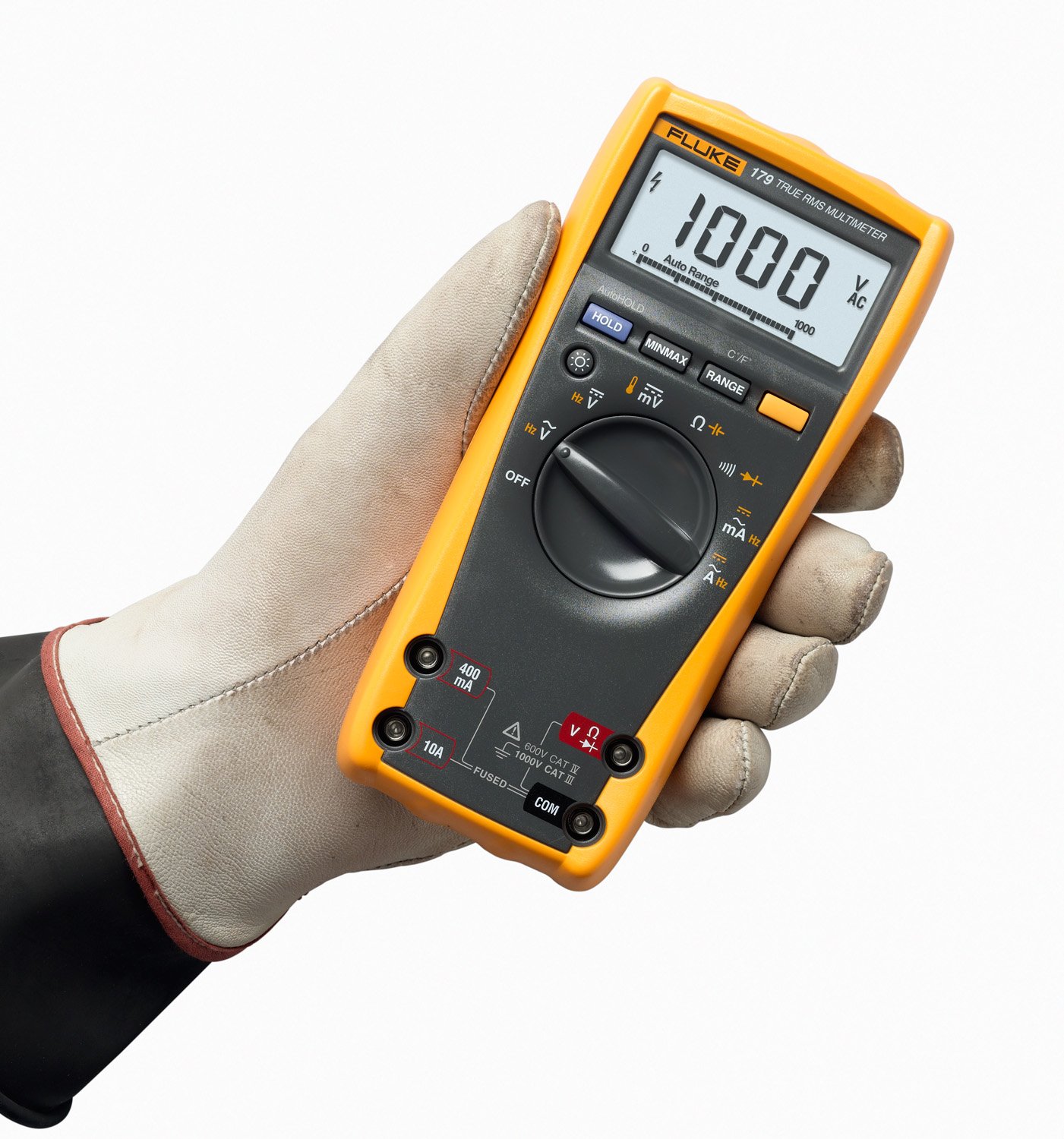 Fluke 179 Multimeter with Backlight, Includes Built-In Thermometer to Measure Temperature, Measures True-RMS AC Current and Voltage, Frequency, Capacitance, Resistance, Continuity and Diode - Image 2