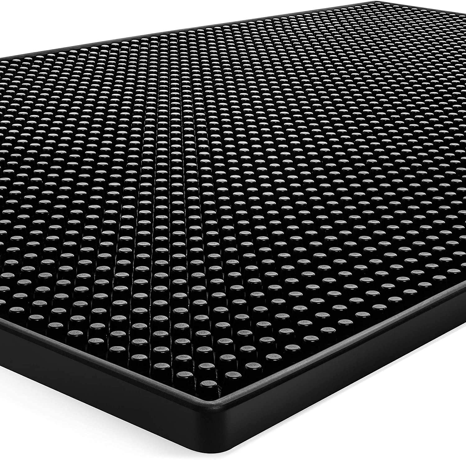 Tebery 2 Pack Black Bar Mat, 18" x 12" Rubber Dish Drying Mat for Countertop, Non Slip Cocktail Service Spill Mats for Bartending, Coffee Bar Mats Accessories for Home Kitchen - Image 3