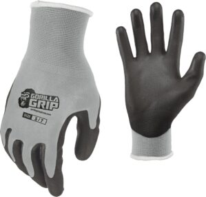 Gorilla Grip Work Gloves, Never Sli...