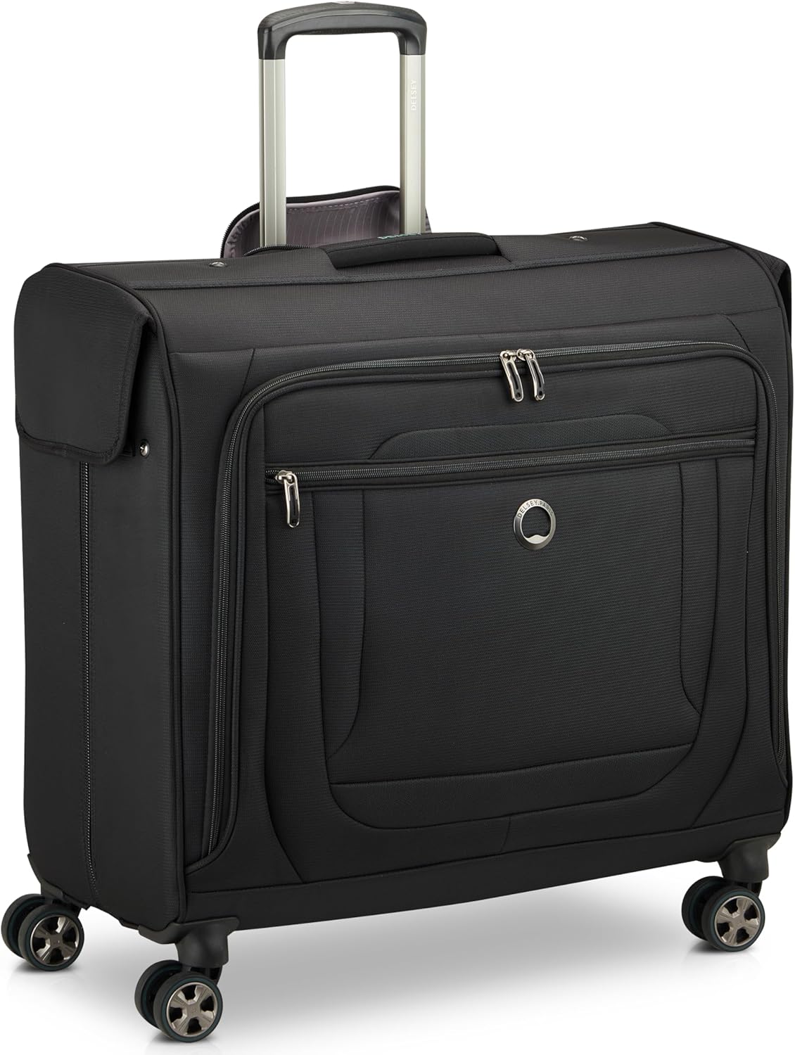 DELSEY PARIS Helium DLX - Rolling Garment Bag with Spinner Wheel - Lightweight Travel Garment Bag - SECURITECH Zip - Suit and Dresses Rolling Travel Bag - Checked Size, Black - Image 2