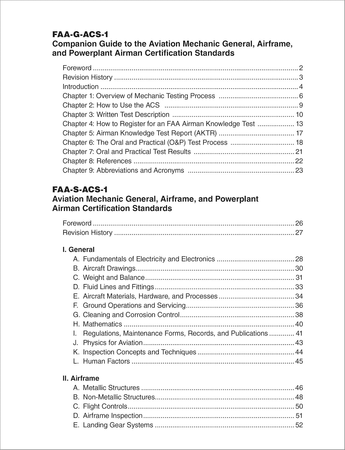 Airman Certification Standards: Aviation Mechanic General, Airframe, and Powerplant (2026): FAA-S-ACS-1 and FAA-G-ACS-1 (ASA ACS Series) - Image 2
