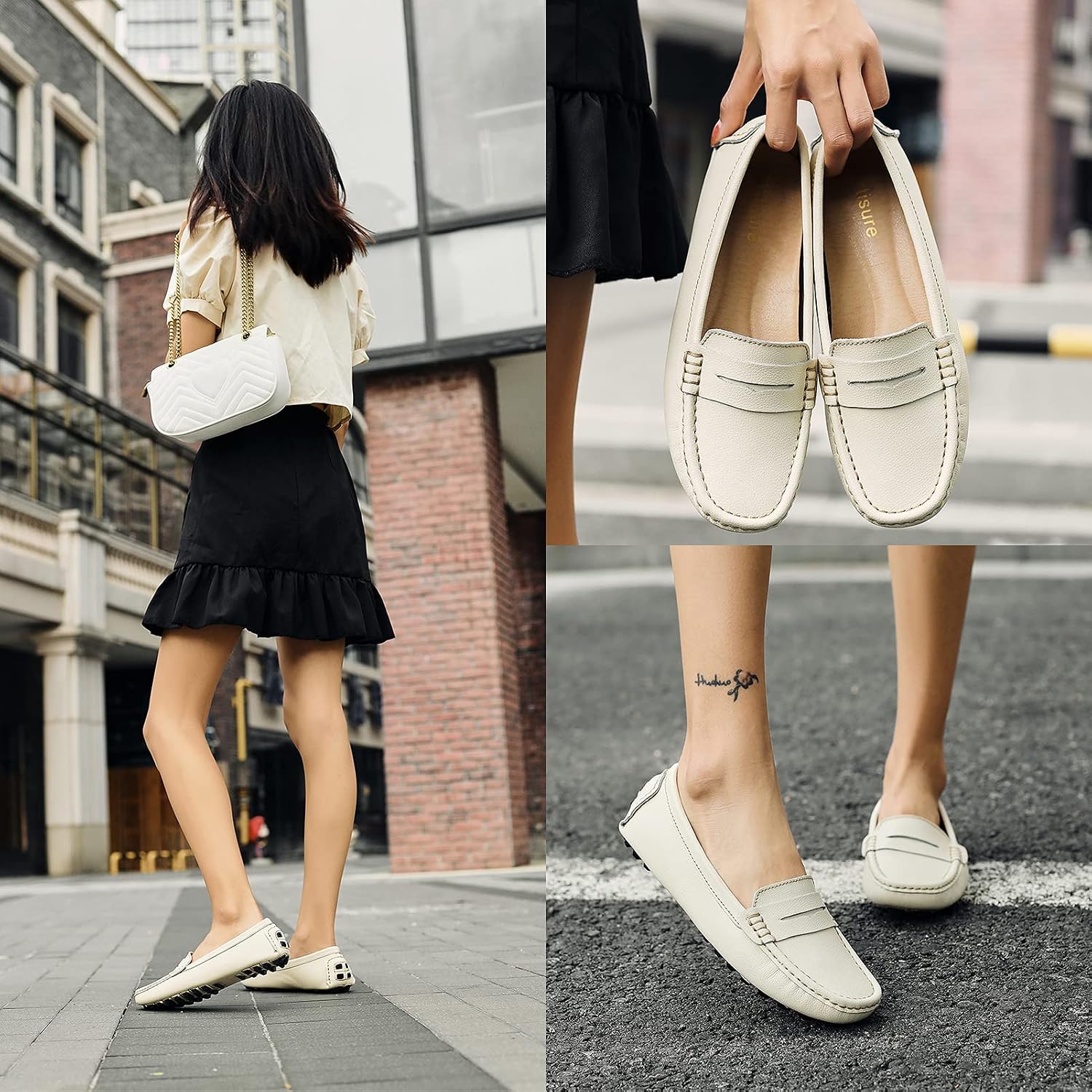 Artisure Women's Classic Comfort Leather Penny Loafers Casual Slip-Ons Lightweight Walking Flats Driving Mocs Boat Shoes - Image 2