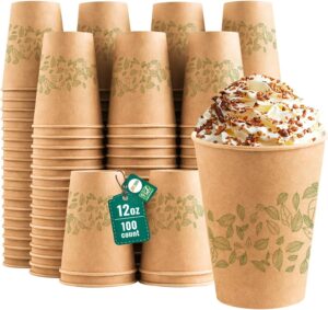 12 oz 100 Count Compostable Paper C...