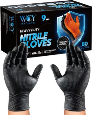 wcy 9 Mil Heavy Duty Black Nitrile ...