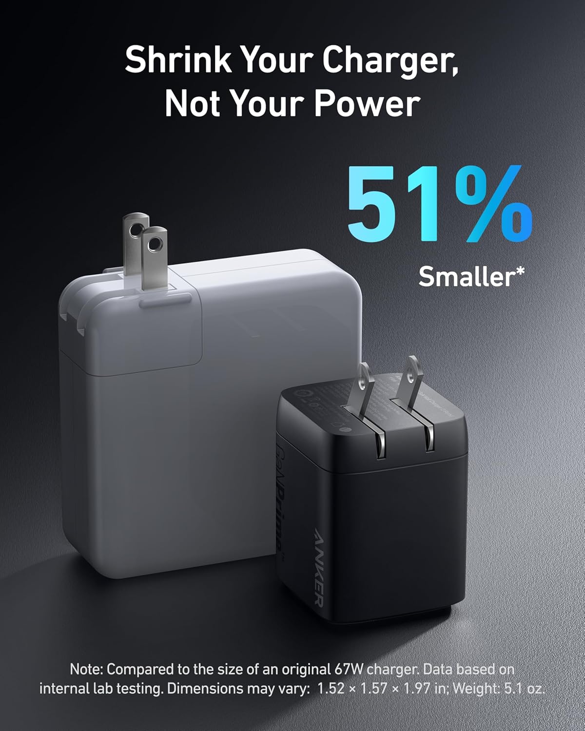 Anker USB Charger Block,67W GaN Wall Charger,3-Port Compact Fast Charging Phone Charger,For MacBook Pro/Air, Pixelbook, iPad Pro, iPhone 17/16/Pro, Galaxy S23/S22, Note20, Pixel, Apple Watch, and More - Image 4