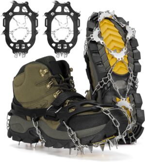 Tomaje 24 Spikes Crampons for Shoes...