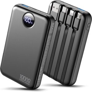 Portable Charger with 4 Built-in Ca...