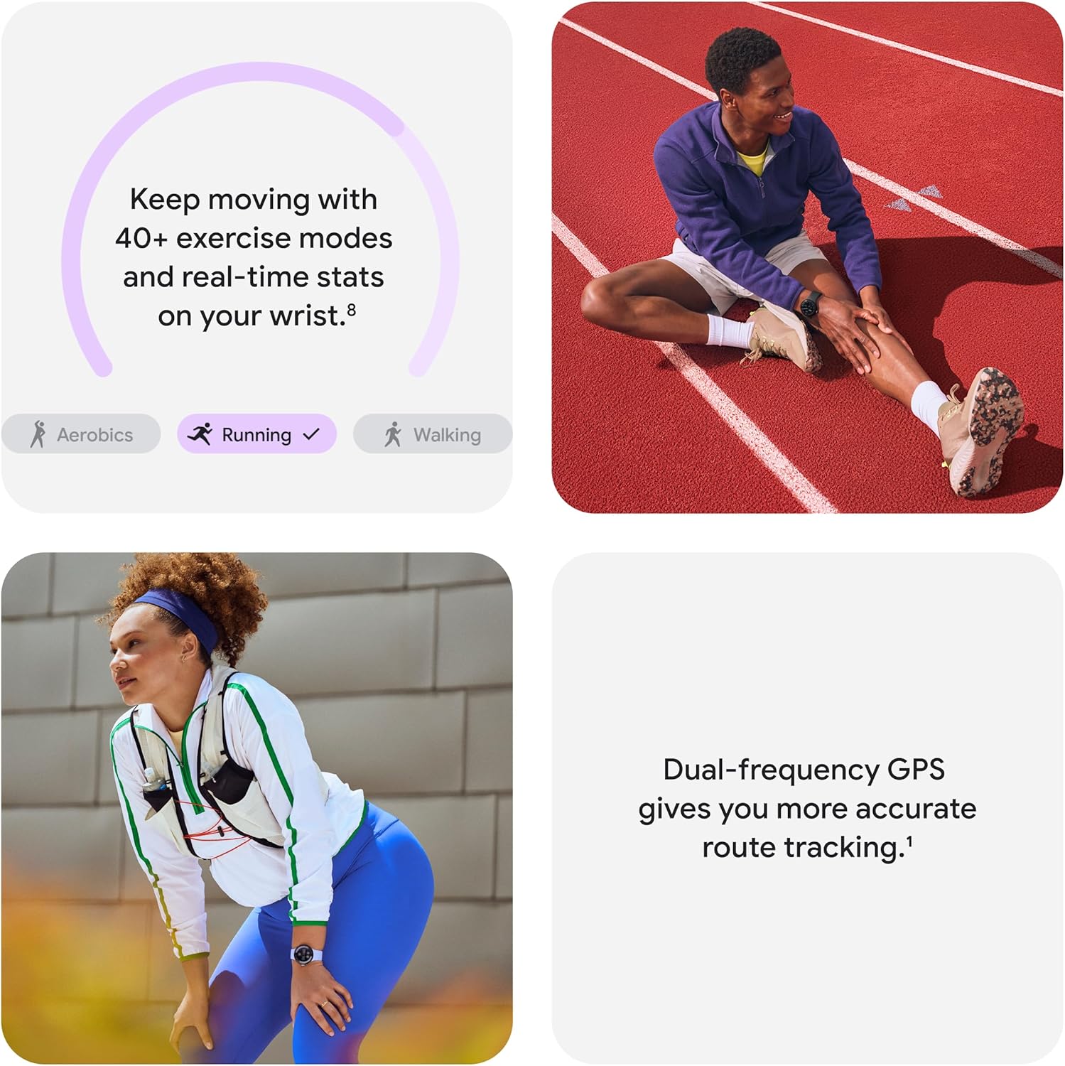 Google Pixel Watch 4 (45mm) - Android - 2 Years of Data - Heart Rate,Sleep & Fitness Tracking - 40-Hour Battery - Satin Moonstone Aluminum Case - Moonstone Active Band - LTE- Google Pixel Watch app - Image 4