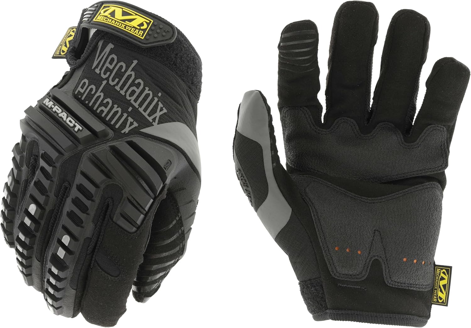 Mechanix Wear M-Pact Impact Resistant Work Gloves - Durable Safety Gloves for Men - Touchscreen Capable - Machine Washable - Breathable - X-Large - Black