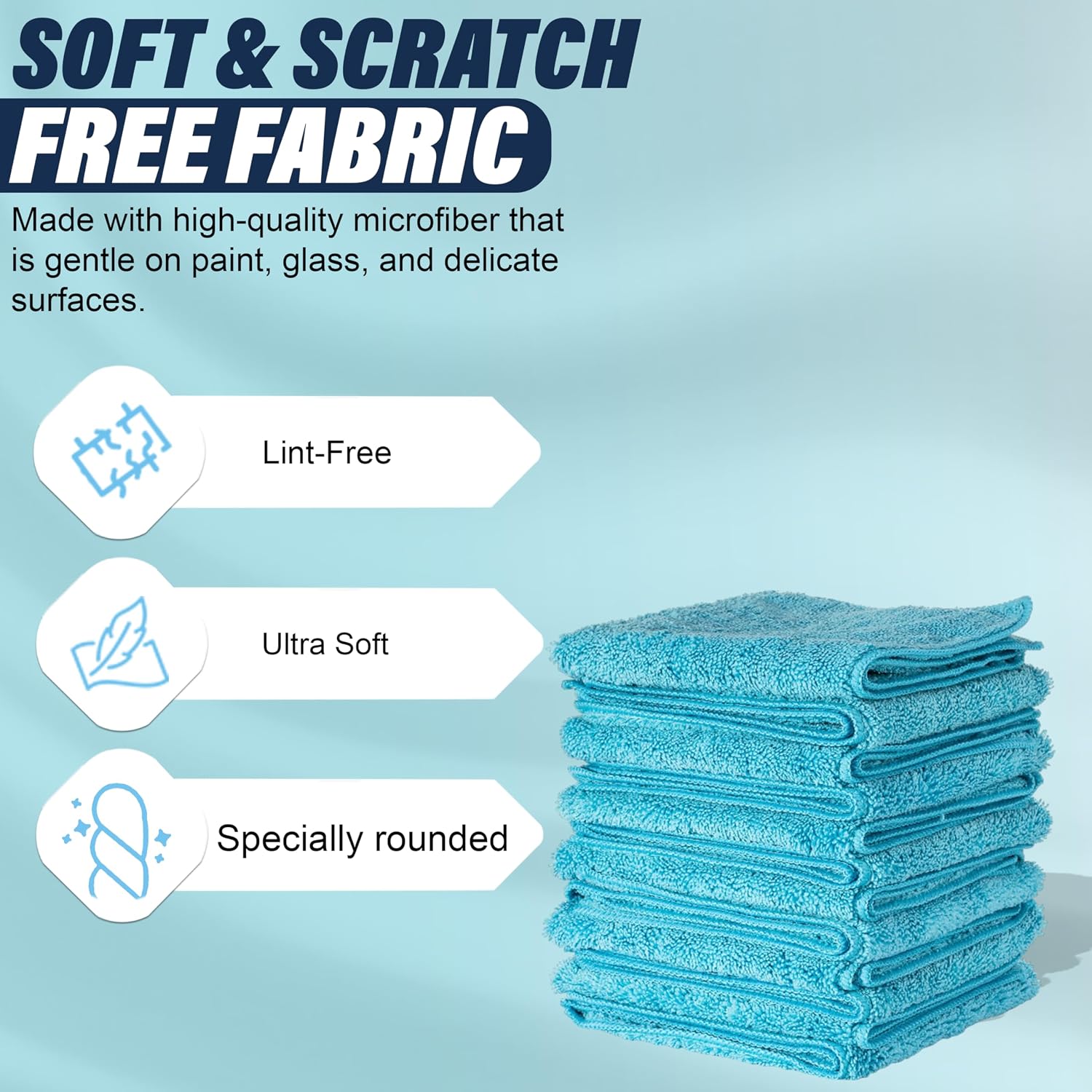 Plane Perfect Premium Microfiber Towels - 350GSM, 14"x14" Scratch Free, Absorbent, Reusable Cleaning & Drying Towels for Planes, Cars, Boats, Motorcycles | 12 Pack - Image 3