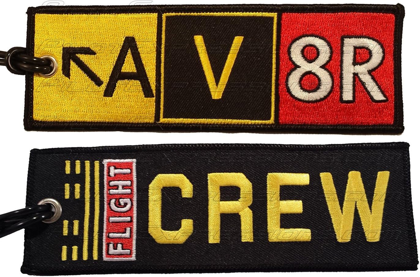 AV8R Taxiway Sign Embroidered Luggage Tag