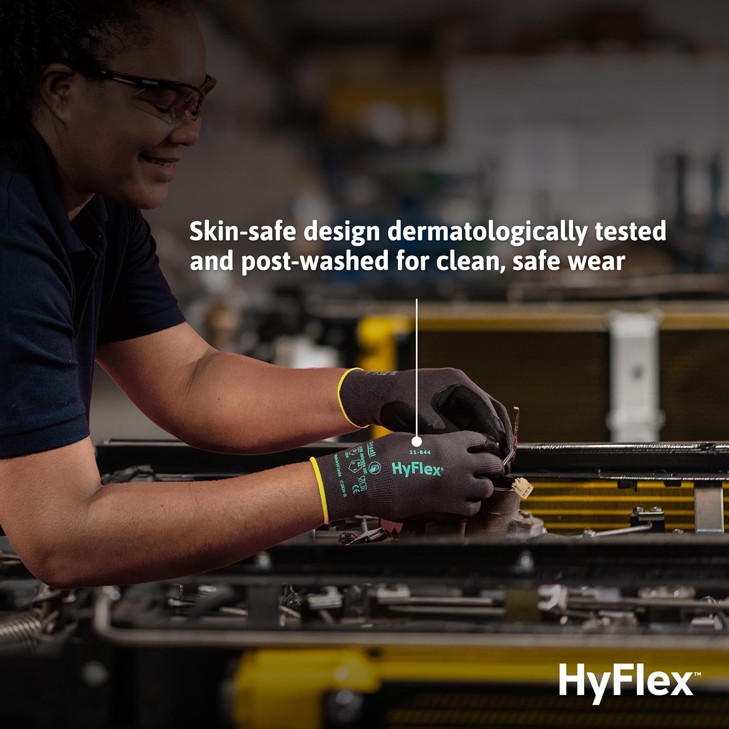 Ansell HyFlex Multi-Purpose Touchscreen Work Gloves with Aerofit Precision Comfort Technology - Image 3