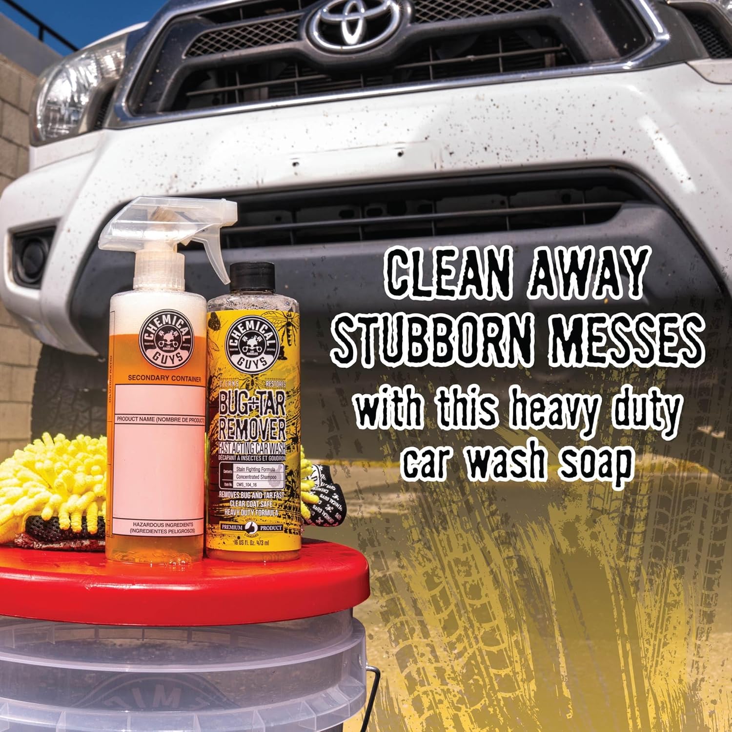 Chemical Guys Bug and Tar Remover Fast Acting Car Wash - Heavy Duty Cleaner for Bugs, Tar, Grime, Tree Sap & Bird Droppings - Safe for Car Paint, Glass, Chrome, Plastic, All Exterior Surfaces - 16 oz - Image 2