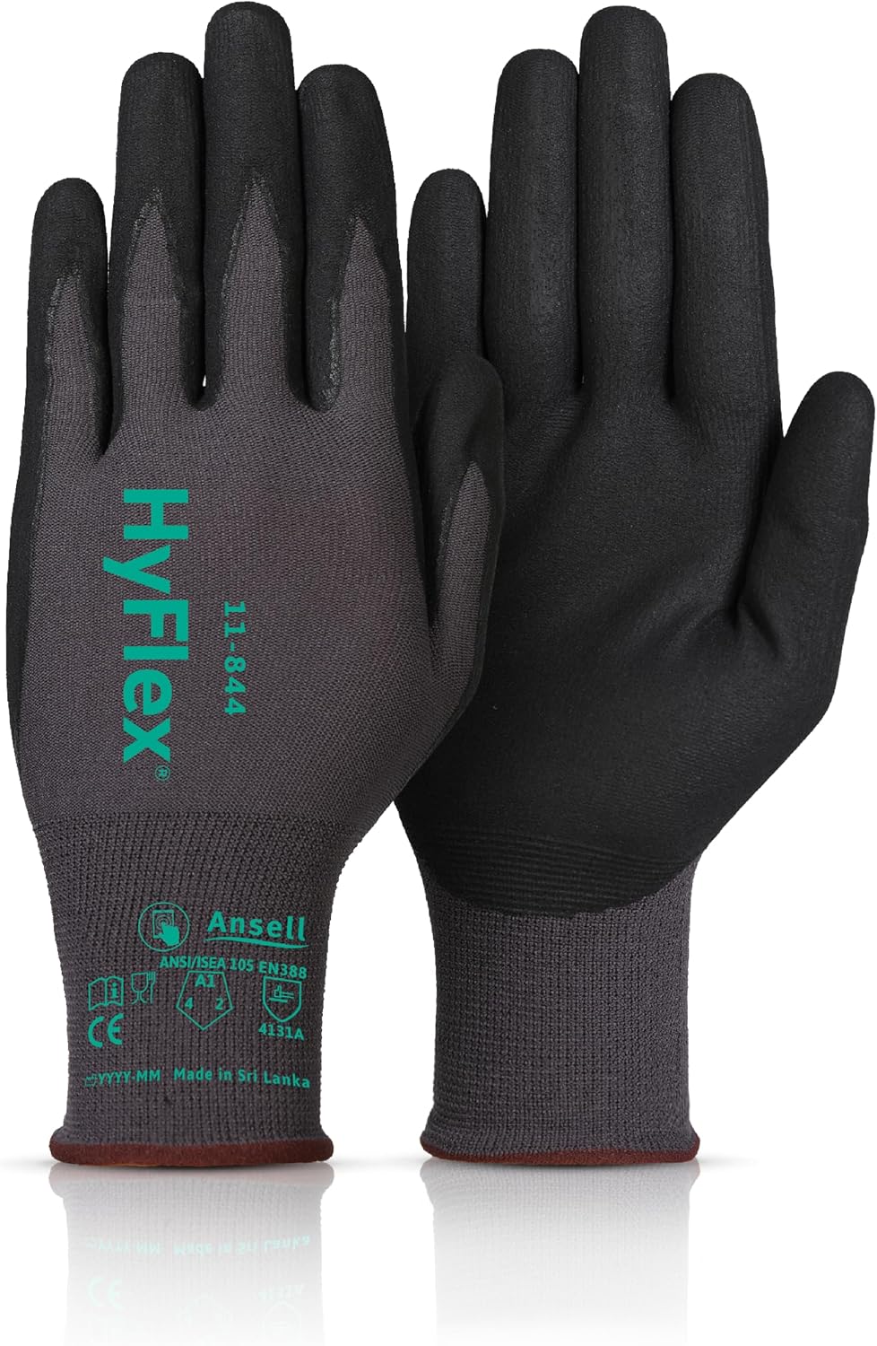Ansell HyFlex Multi-Purpose Touchscreen Work Gloves with Aerofit Precision Comfort Technology