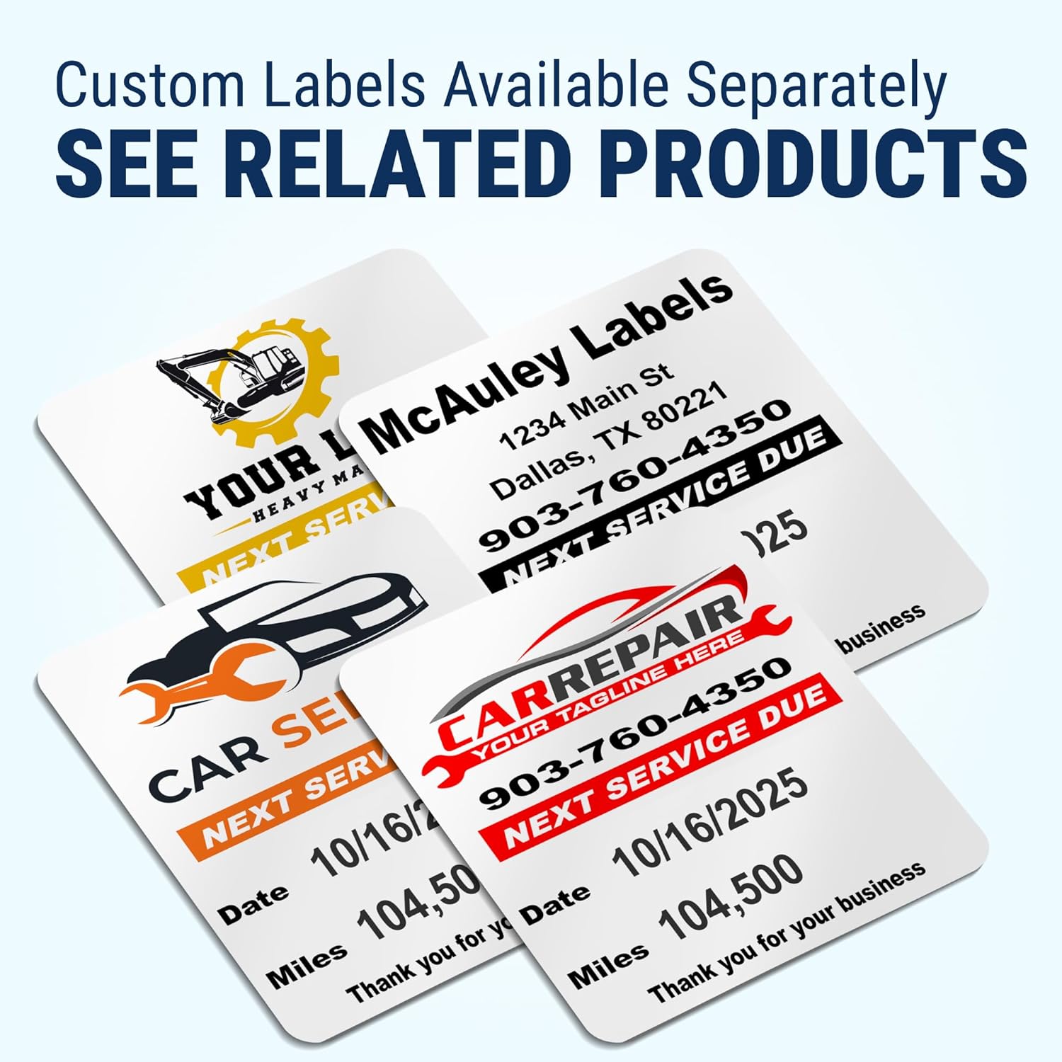 McAuley Labels Oil Change Sticker Printer Machine - Godex RT200i Next Service Reminder Stickers Printer System Set - Fully Programmed Package - Comes with 1000 Custom Oil Labels, Ribbon & Keyboard - Image 8