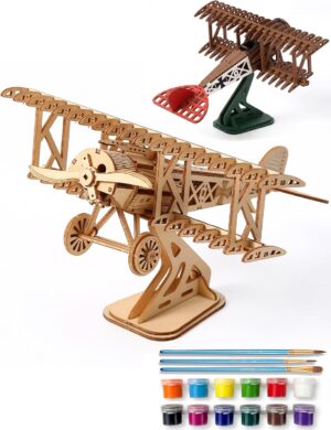 BOOZUU 3D Wooden Airplane Puzzle fo...
