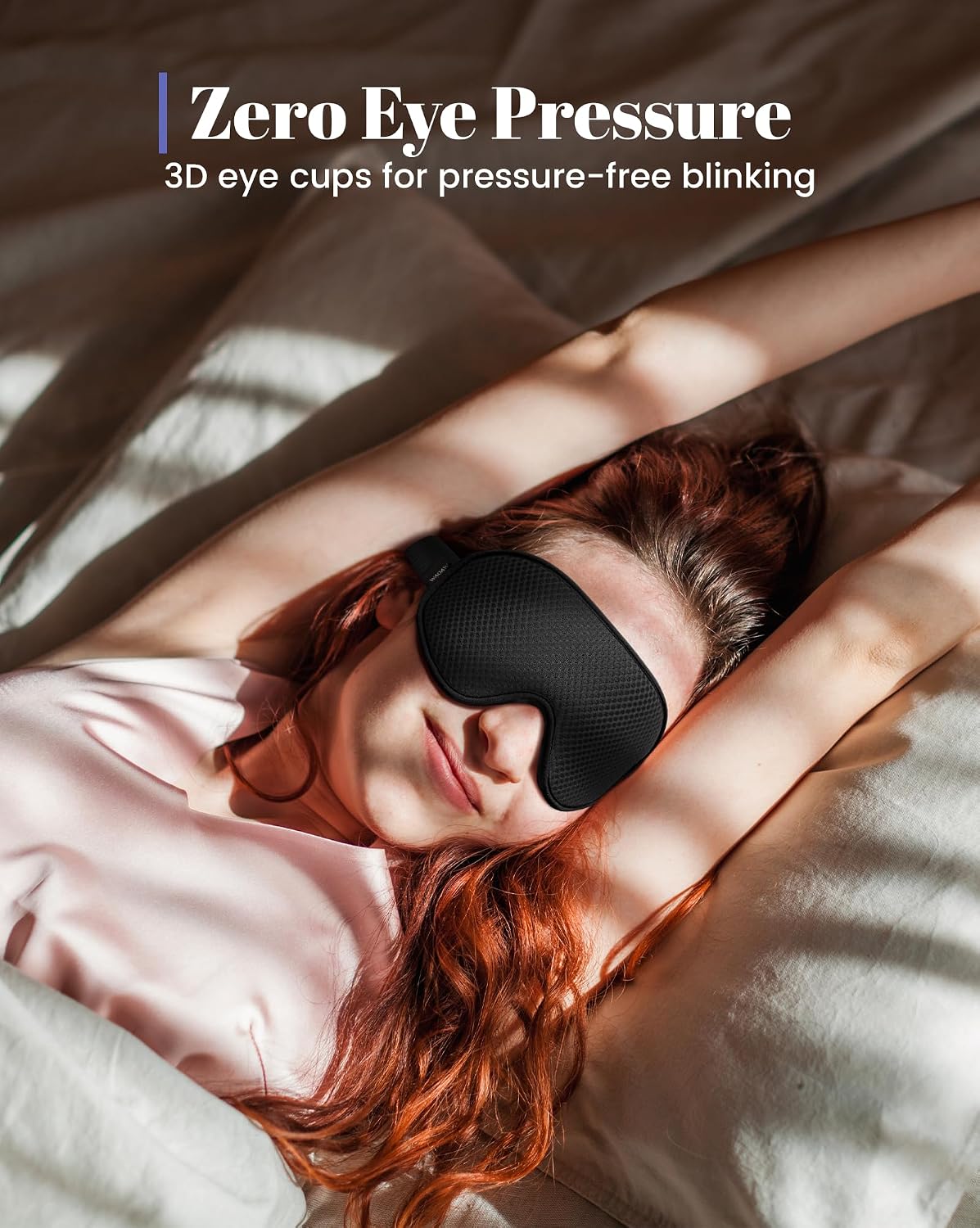 WAOAW Sleep Mask for Men Women: Blackout Eye Masks for Sleep - 3D Breathable Soft Comfortable Eye Mask for Travel - Adjustable Light Blocking Night Masks for Sleeping - Image 5