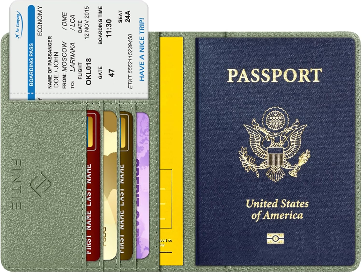 FINTIE Passport Holder, Slim Travel Wallet RFID Blocking Card Case Cover Passport Cover Protector Essentials with Credit Card Slots for Women/Men | Slim - Image 8