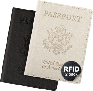 2 Pack Passport Cover With Card Slo...