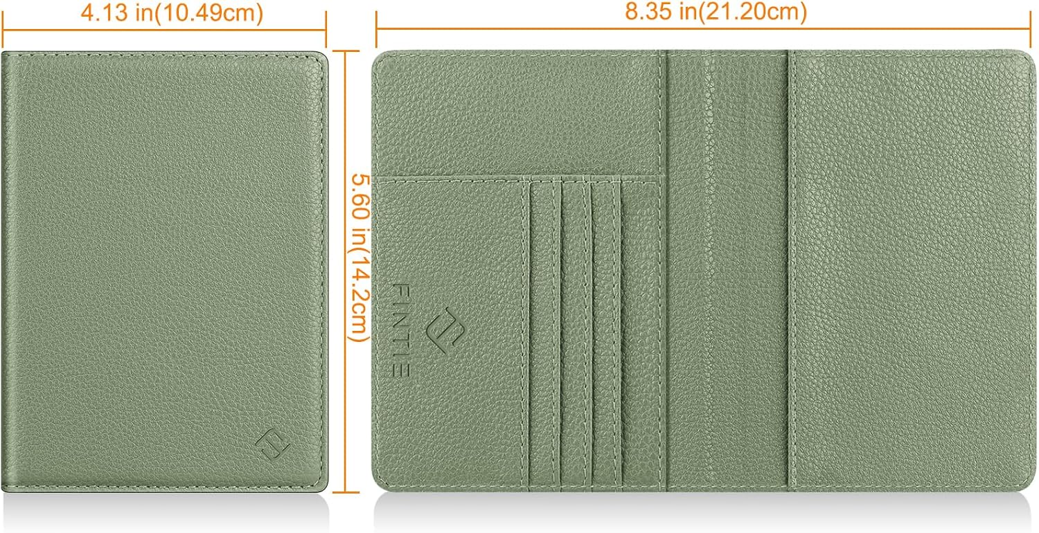 FINTIE Passport Holder, Slim Travel Wallet RFID Blocking Card Case Cover Passport Cover Protector Essentials with Credit Card Slots for Women/Men | Slim - Image 4