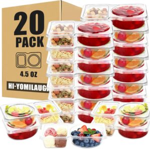 20-Pack 2 Compartment Snack Contain...