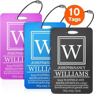 10 PCS Personalized Luggage Tags, C...