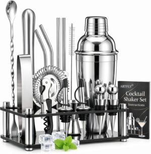 Cocktail Shaker Set, 18-Piece Barte...