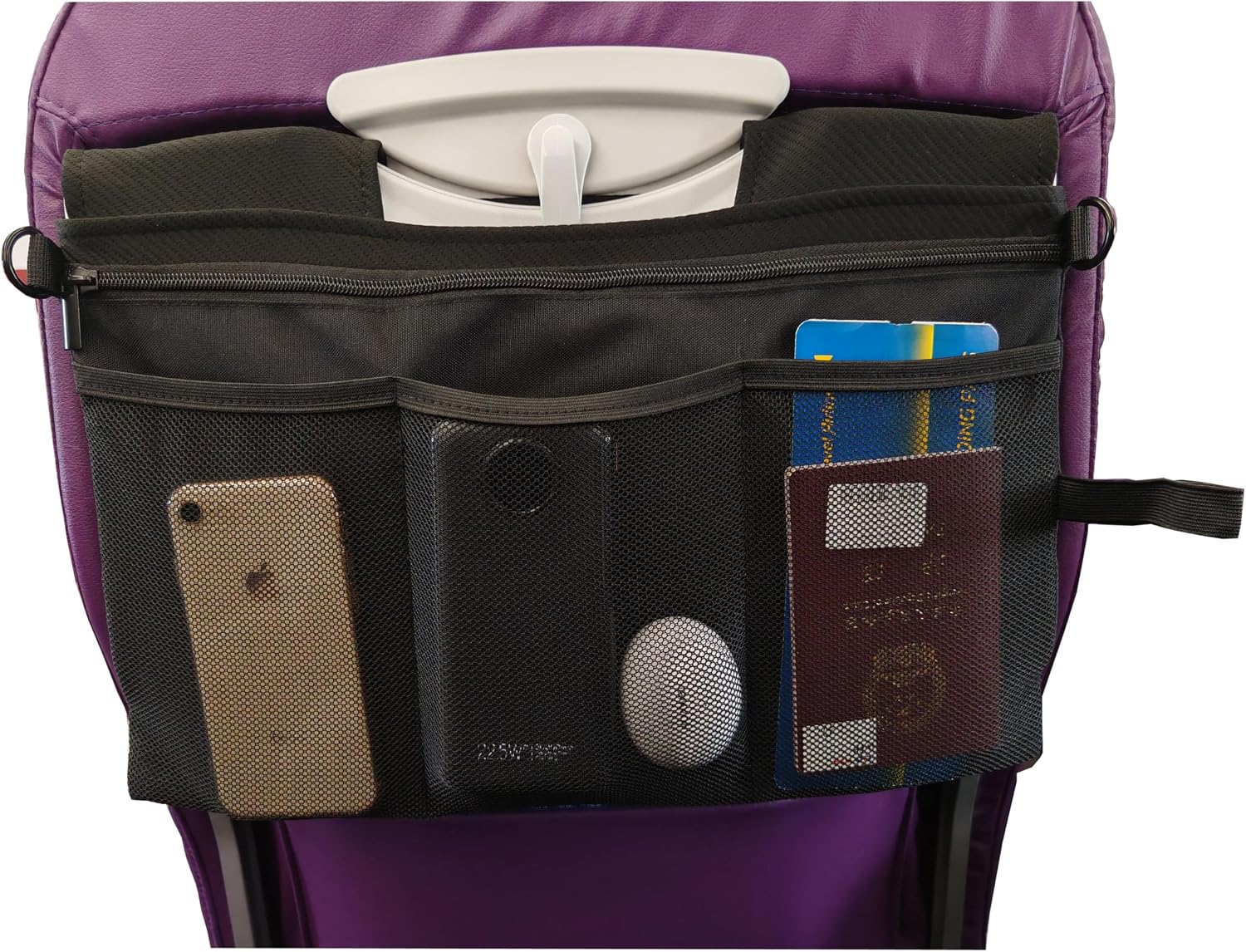 Airplane Seat Storage Pockets Organizer Tray Cover With Pockets | Airplane organizer Seatback Trvel Organizer Crossbody Bag International Travel Essentials