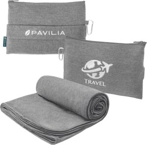 PAVILIA Soft Travel Blanket, Compac...