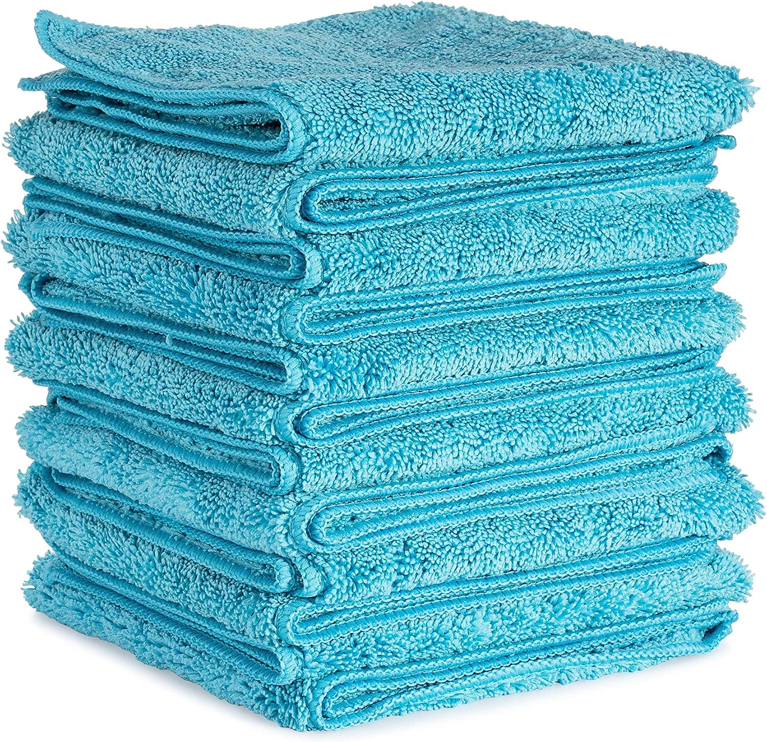 Plane Perfect Premium Microfiber Towels - 350GSM, 14"x14" Scratch Free, Absorbent, Reusable Cleaning & Drying Towels for Planes, Cars, Boats, Motorcycles | 12 Pack