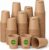 300 Pack 8 oz Disposable Paper Cups, Brown Coffee Cups Unbleached Kraft Paper, Sturdy Leak Resistant Hot/Cold Disposable Cups for Party Home Office