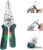 16 in 1 Folding Wire Stripper Pliers for Cutting and Pulling Wires, Multifunctional Cable Scissors, Voltage Tester Pliers, Detectable 12-250V for Electrical Repair & DIY Household Use (Green)