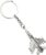 ODETOJOY Silver Metal Fighter Jet Keychain, Raptor Falcon Military Aircraft for Aviation Enthusiasts & Party Favors