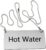 New Star Foodservice 27518 Stainless Steel Chain Sign, (Hot Water), 3.5″x 1.5″, Set of 6