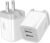 USB Wall Charger, Foldable Charger Adapter, AILKIN 2Pack 2.4Amp Dual Port | Quick Charger Plug Cube AC Travel Box for iPhone 17 16 15 14 Pro Max 13 12 11Pro Max/XS/XR Plus, Samsung Galaxy