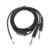 200cm DIY Aviation Headset Dual-Plug Aircraft Headphones Replacement Cable Good Mono Cable Line Cord Repairing, Black