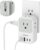 TESSAN USB C Charger Block 20W PD, Fast Charging Adapter with Foldable Plug, 1875W Power Outlet Extender(4 AC and 4 USB) for Cruise, Home, Office, Dorm Room Essentials, Grey