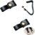 3 Pack Car Key Chain Holder Connector Screw Detechable PU Leather Hook Ring Loop Lanyard for Auto Remote Smart Car Keys Fob Keychain Case Bag Protector Carabineer Clip