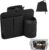 Airplane Seat Back Organizer, Flight Travel Organizer with 3 Metal Clips for Seat Back, Foldable Seatback Hanging Pocket with Storage Bag for Tablet, Passport, Phone, Water Bottle