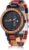 BOBO BIRD Wood Watches Colorful Wood WristWatches Week & Date Display Multifunction Handmade Quartz Watch Sport Chronograph Unique Wristwatch for Men Women