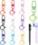 Mini Coloured Pen Clips, 10Pcs Nurse Badge Reel Accessory with Lobster Clasp, Retractable Holder for Nurses, Pen Converter, Silicone Pens Holder for Lanyard, Nurse, Teachers, Office