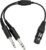 WODASEN Aviation Headset Adapter for Airbus XLR 5 Pin Head to GA Dual Plugs Connector