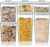 Ankou Airtight Food Storage Container Sets with Lids 6Pcs Pop Containers for Kitchen Pantry Organization BPA-Free Stackable Kitchen Storage Containers for Cereal Flour Sugar (0.5, 1.2, 1.8qt)*2
